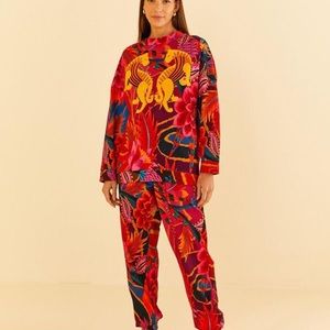 Farm Rio “onda de floral/floral waves” sweatshirt